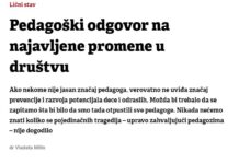 Педагошки одговор на најављене промене у друштву – текст објављен у недељнику „Време“